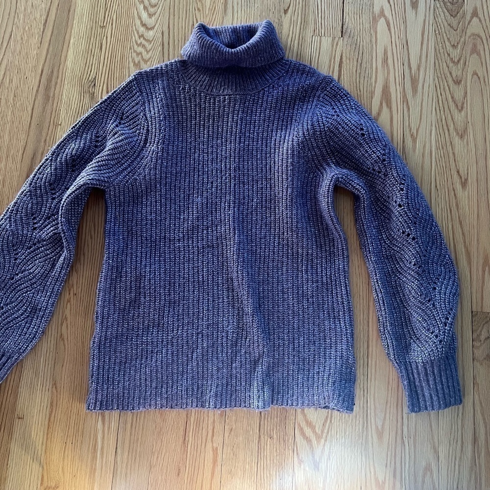 Joie purple knit turtleneck sweater